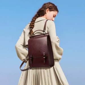 Genuine leather handbag customer service from Woofpie; 00001L 11038 Ellena womens leather packpack retro leather backpack multi use leather bag