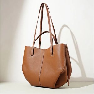 00005L-11042-Convertible Tote Bag Hazel- Waxed Leather Work Bag with Adjustable Size‌